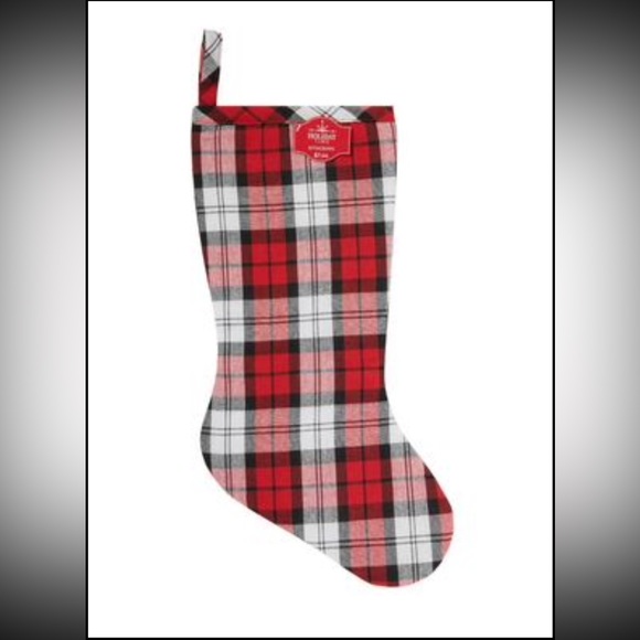 Red Tartan Plaid Christmas Stocking, 20", by Holiday Time - Picture 8 of 10